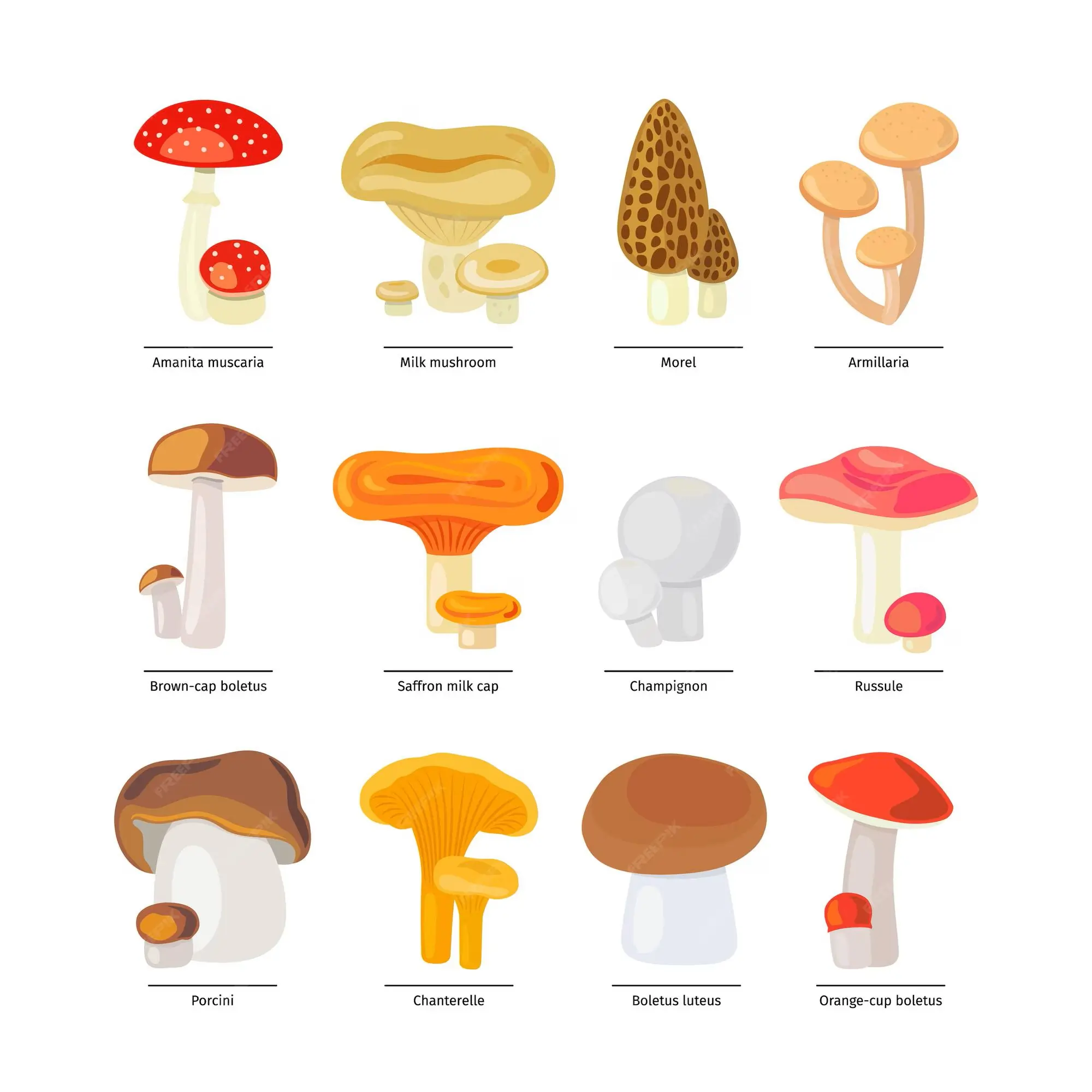 Fungi: Definition, Characteristics, Classification, and Uses 1 mushrooms-isolated-fungus-(fungi)-icons-set