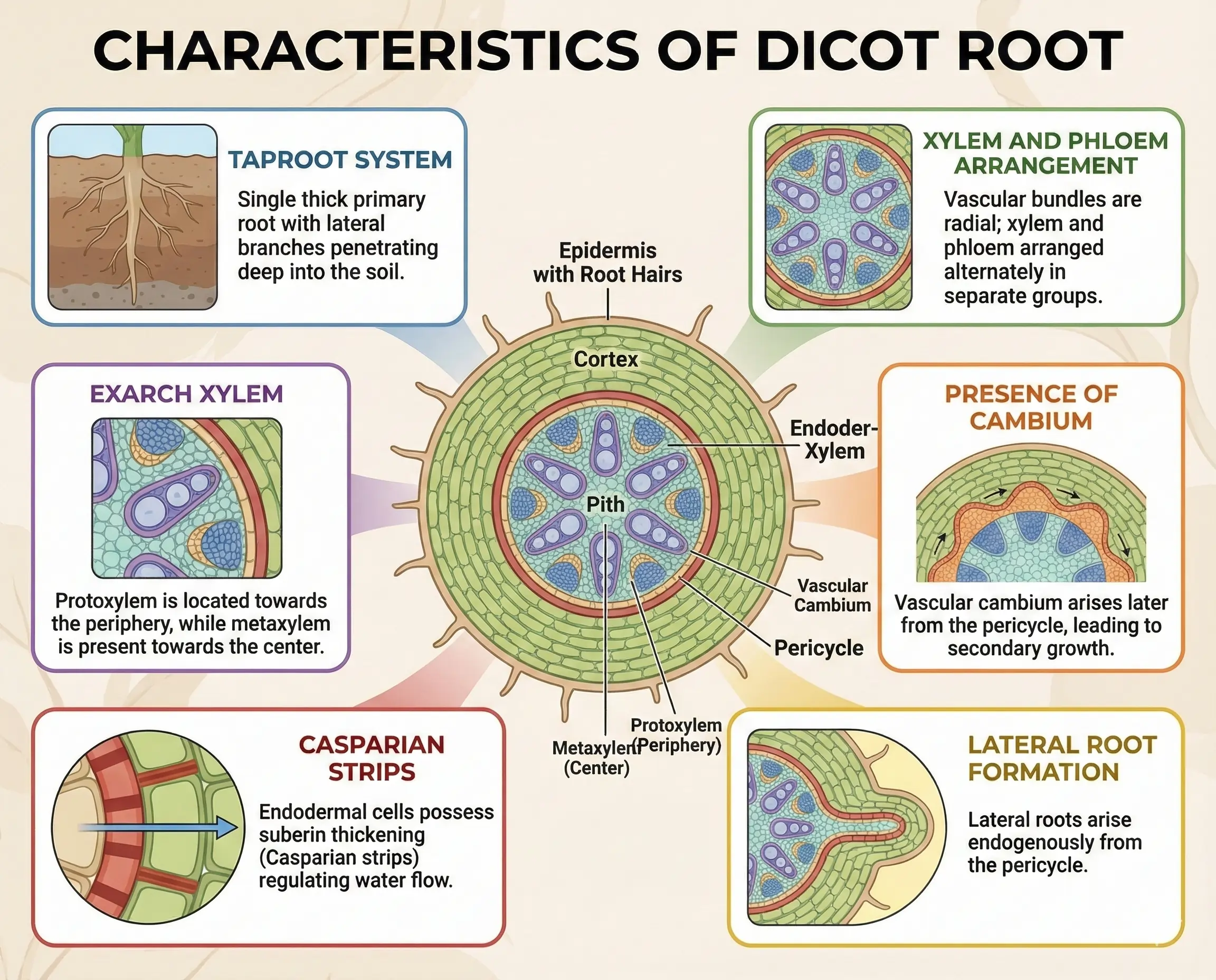 Characteristics of Dicot Root Characteristics of Dicot Root