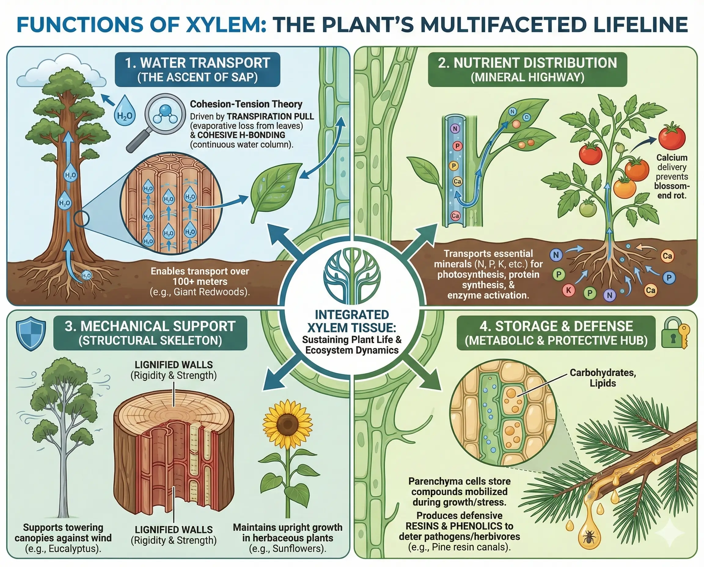 Functions of Xylem