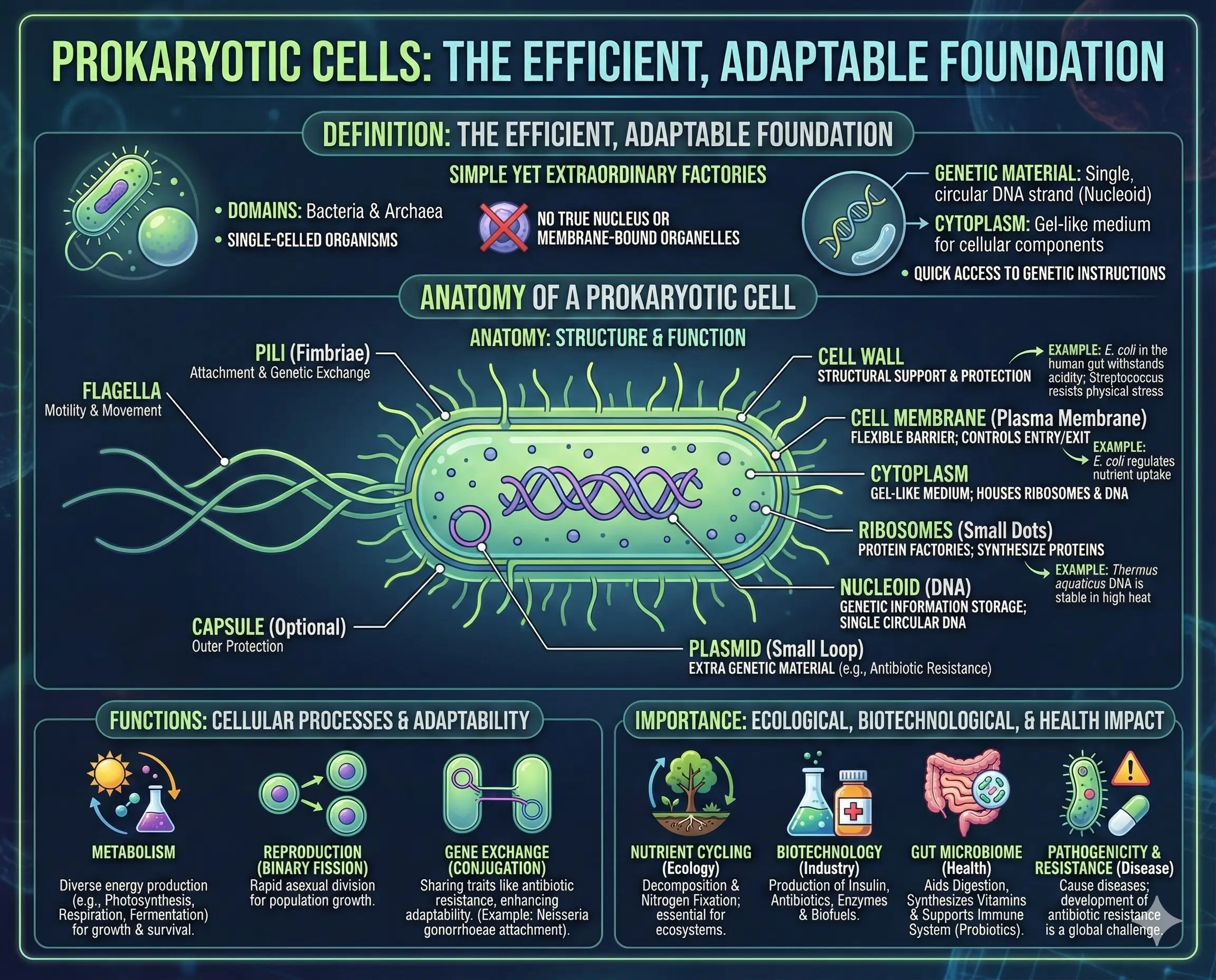 The Anatomy of a Prokaryotic Cell