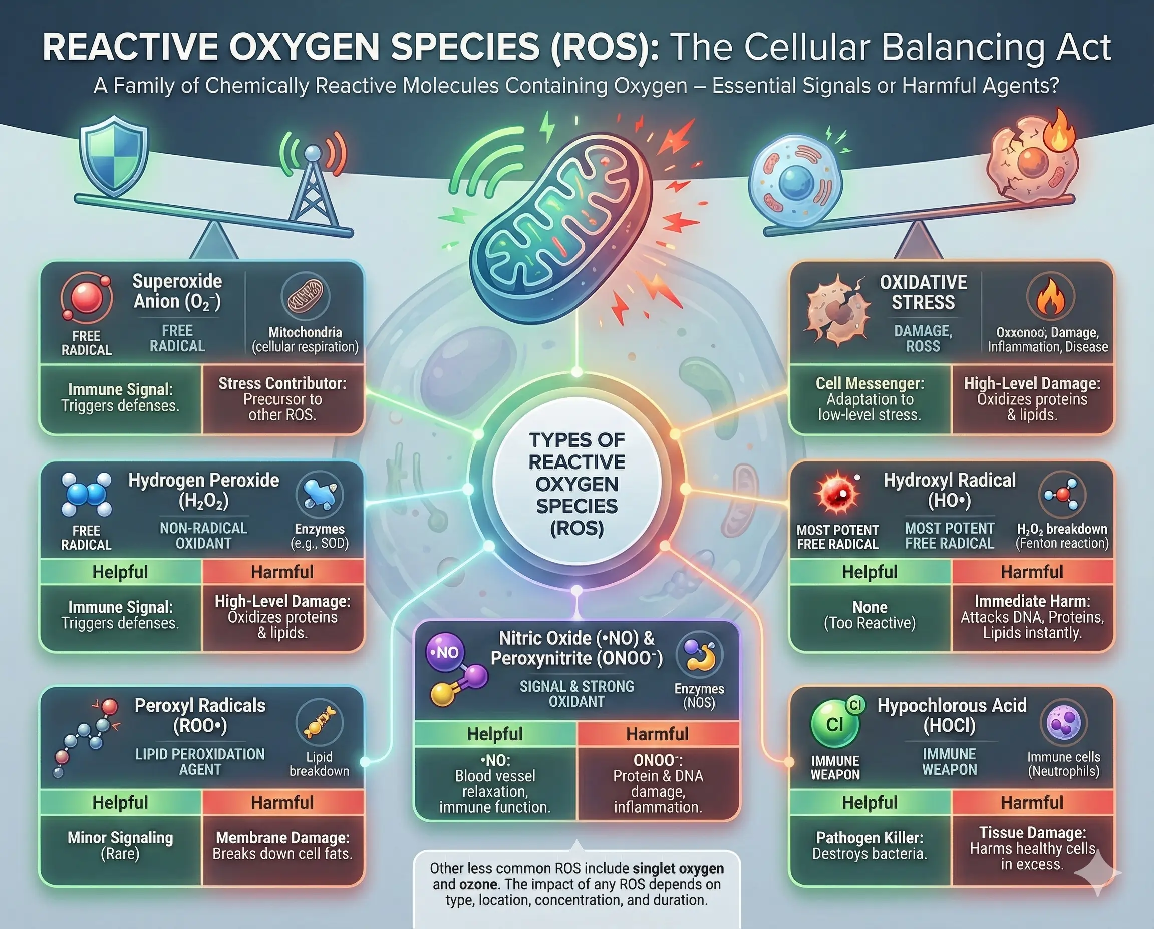 Types of Reactive Oxygen Species