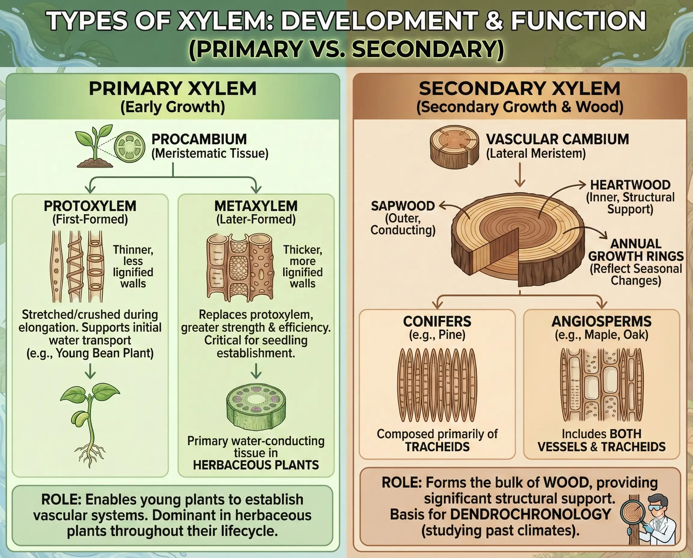 Types of Xylem