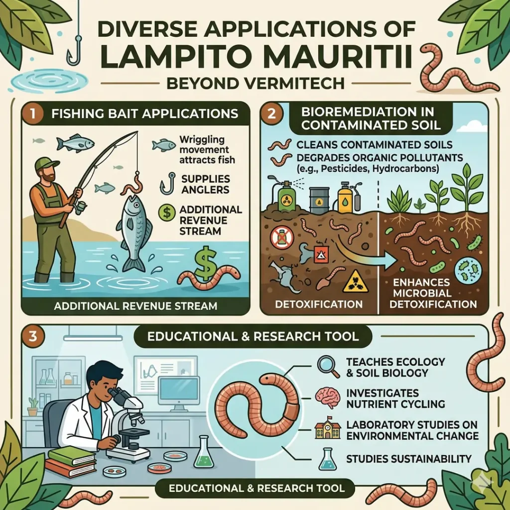 Additional Applications of Lampito mauritii