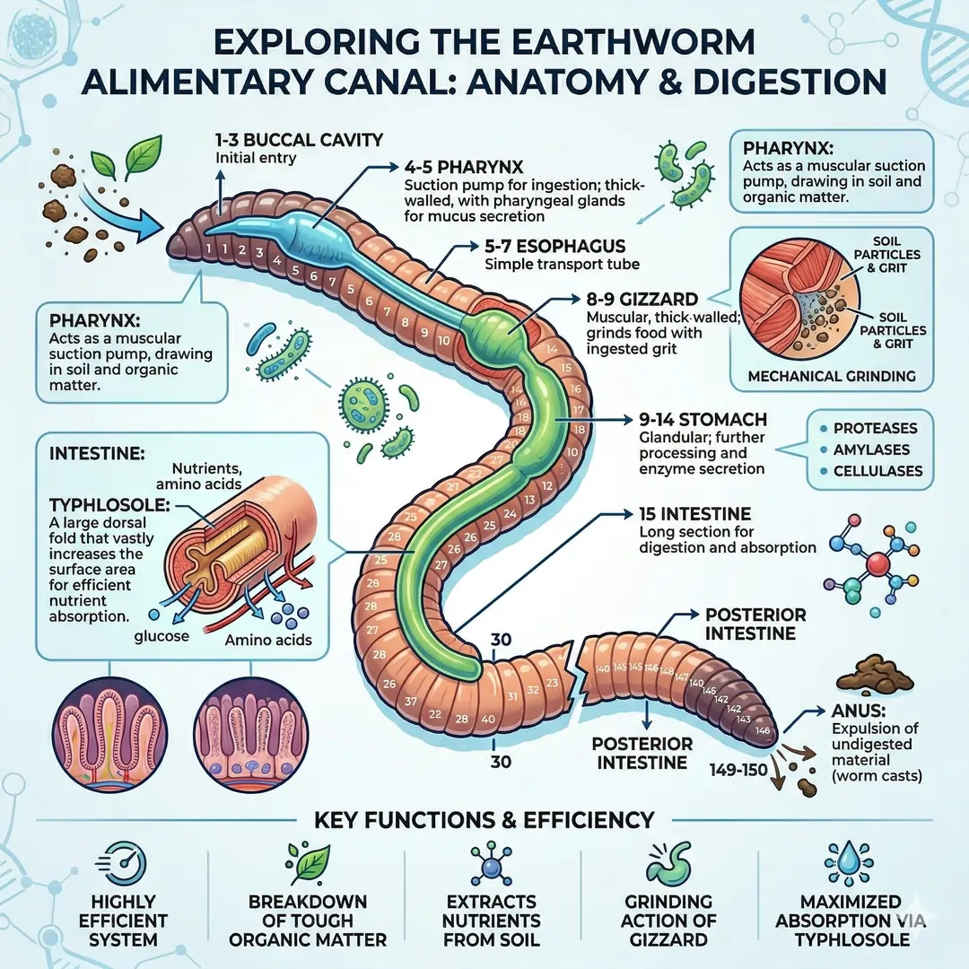 Alimentary Canal of an Earthworm Alimentary Canal of an Earthworm
