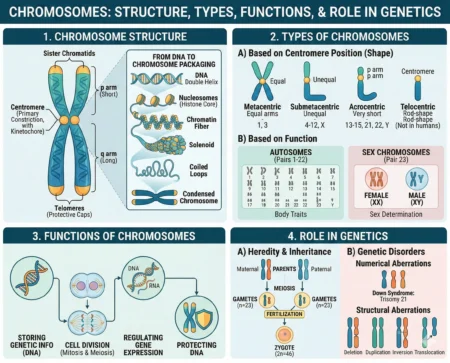 Chromosomes: Structure, Types, Functions, and Role in Genetics