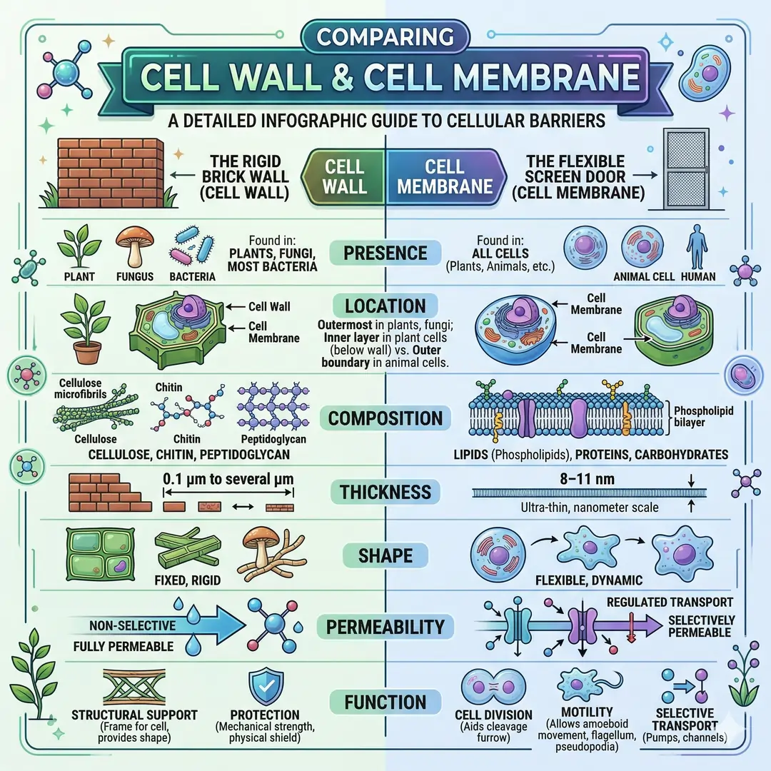 Comparing Cell Wall and Cell Membrane