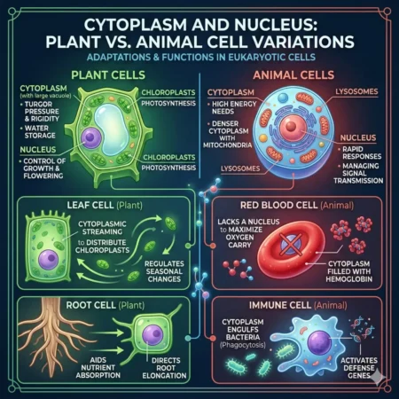 Cytoplasm and Nucleus in Plant vs. Animal Cells