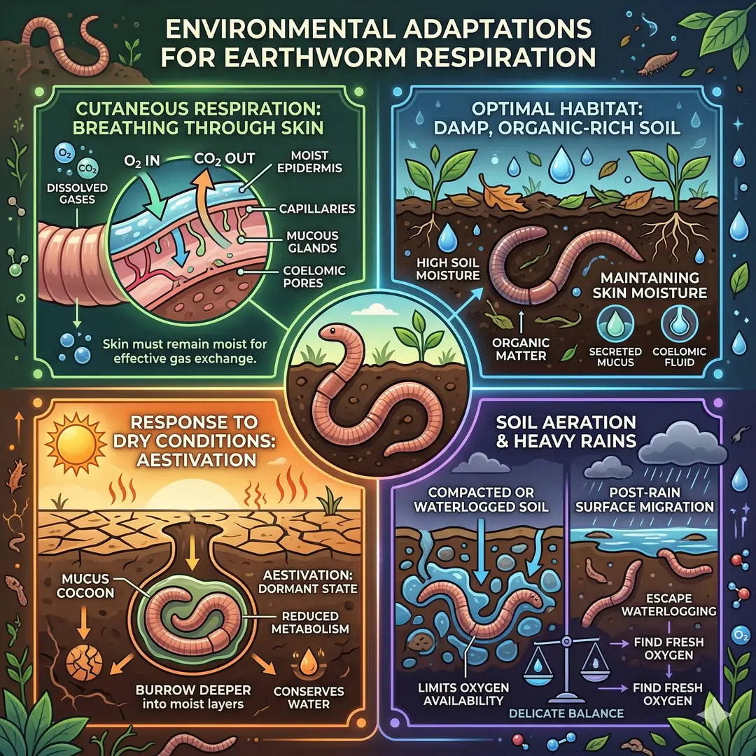 Environmental Adaptations and Earthworm Respiration Environmental Adaptations and Earthworm Respiration