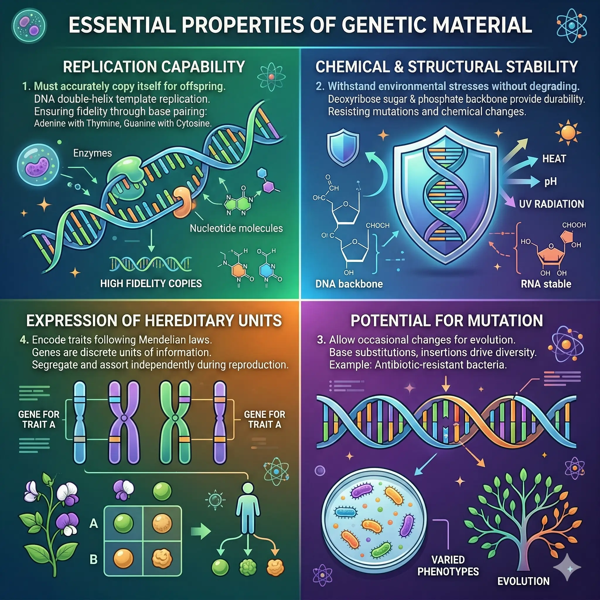 Essential Properties of Genetic Material Essential Properties of Genetic Material