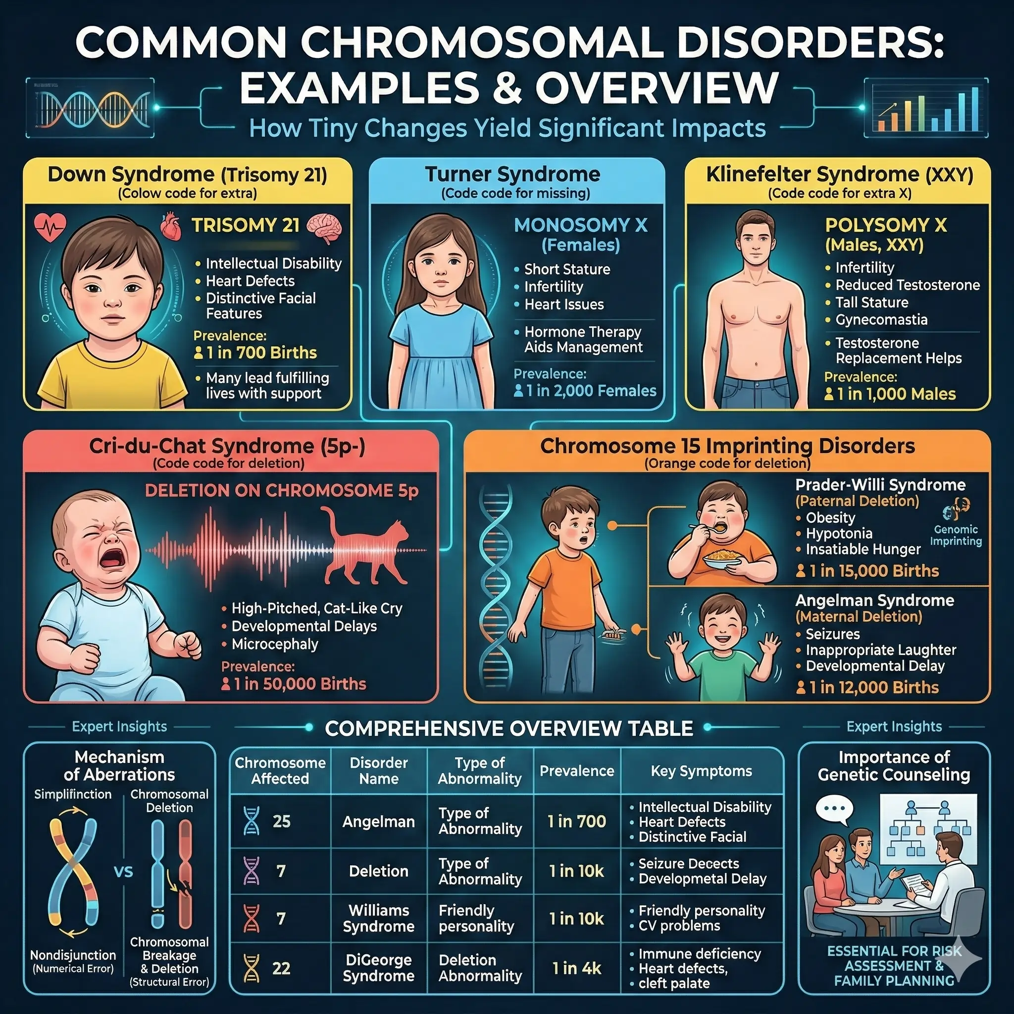 Examples of Common Chromosomal Disorders