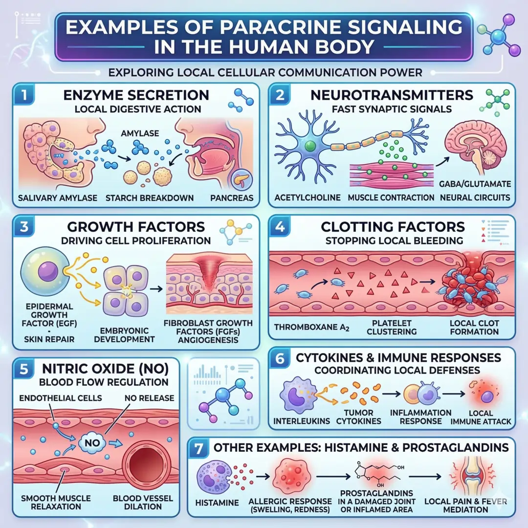 Examples of Paracrine Signaling in the Human Body