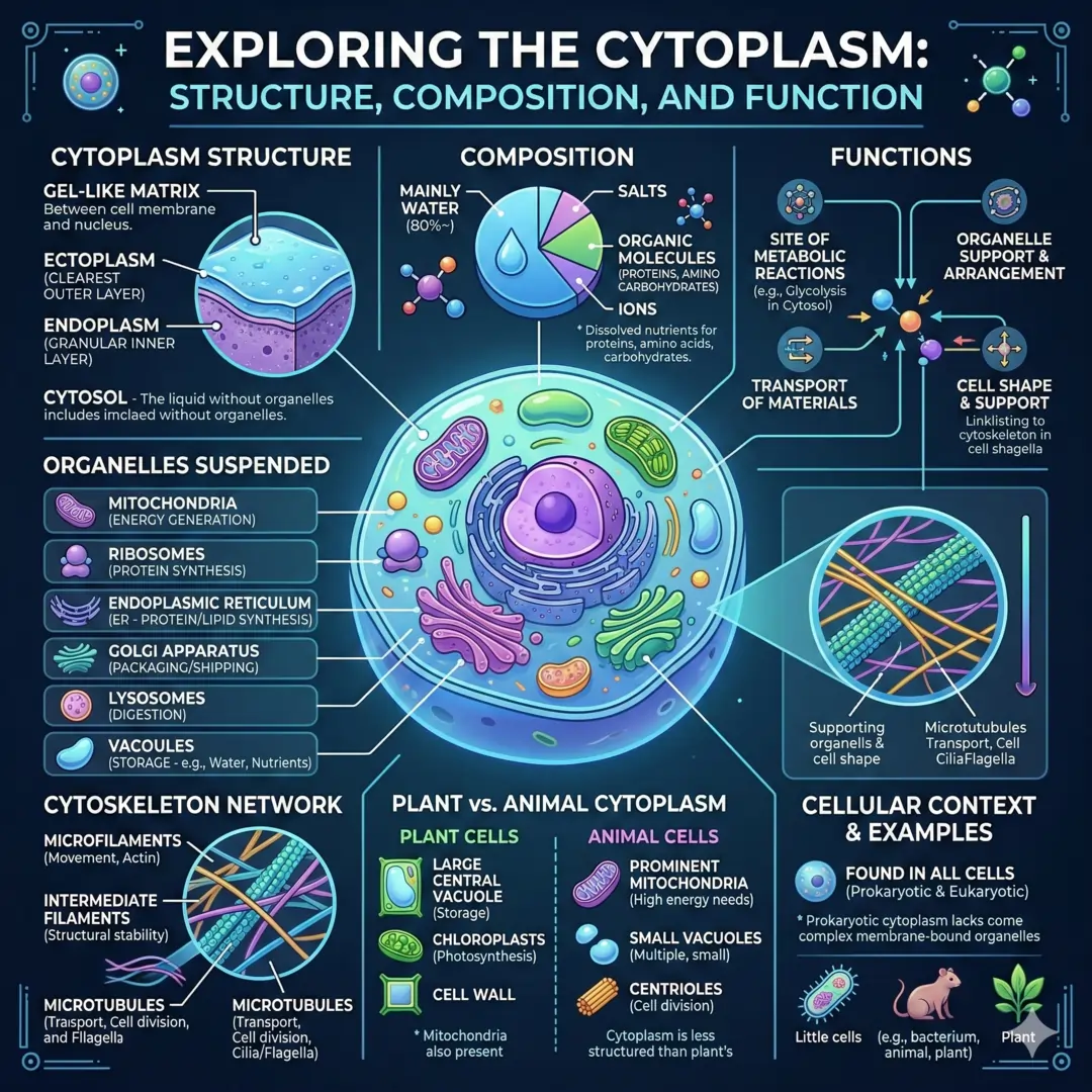 Exploring the Cytoplasm Structure and Composition Exploring the Cytoplasm Structure and Composition