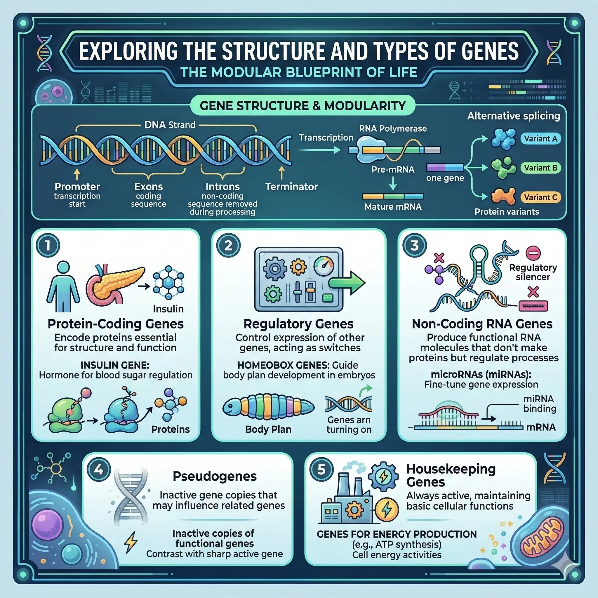 Exploring the Structure and Types of Genes