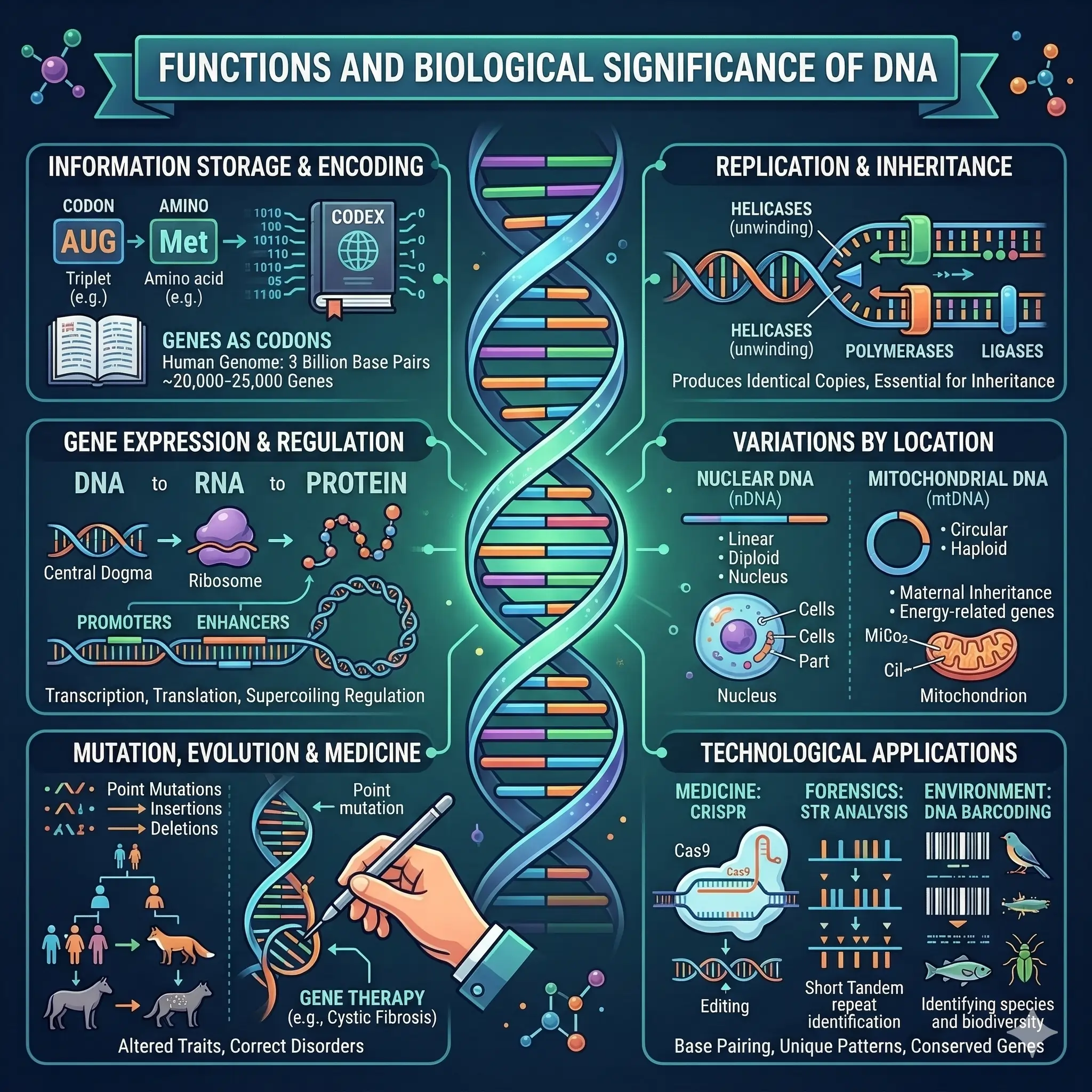 Functions and Biological Significance of DNA