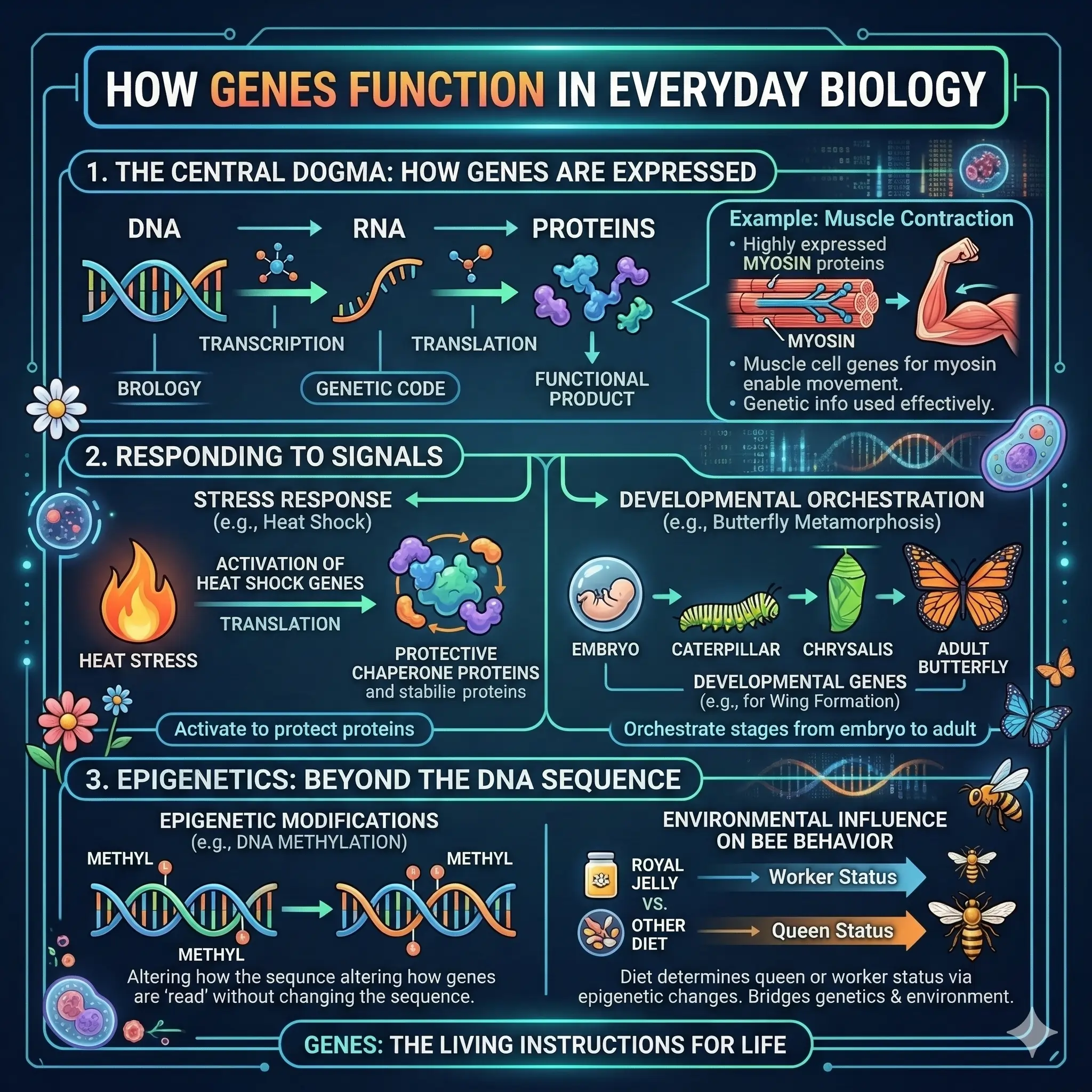 How Genes Function in Everyday Biology