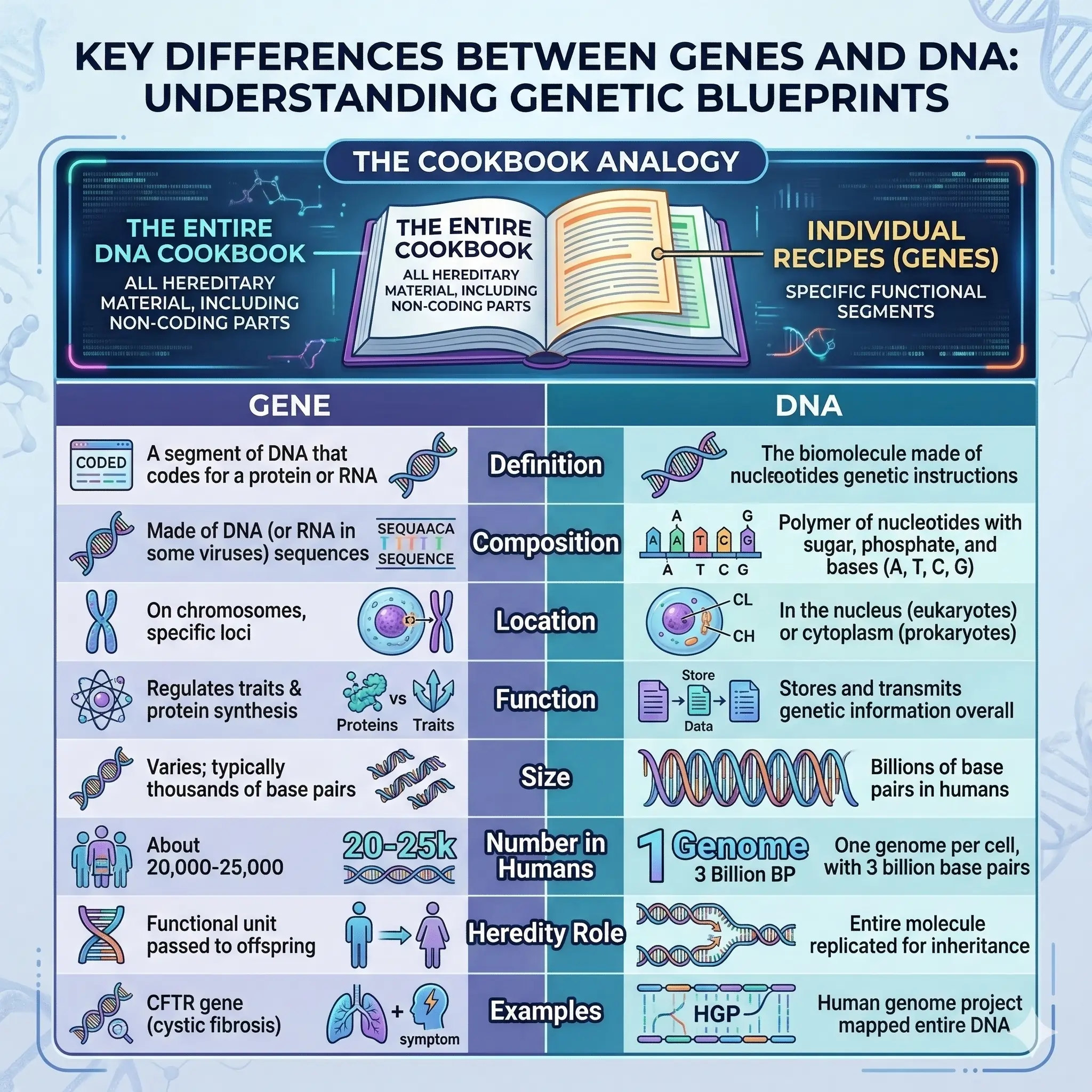 Key Differences Between Genes and DNA