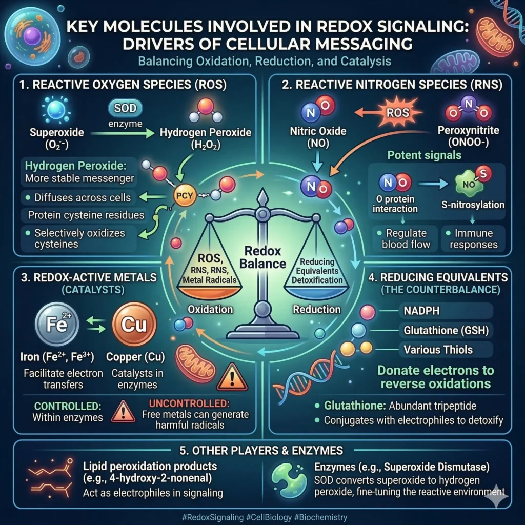 Key Molecules Involved in Redox Signaling