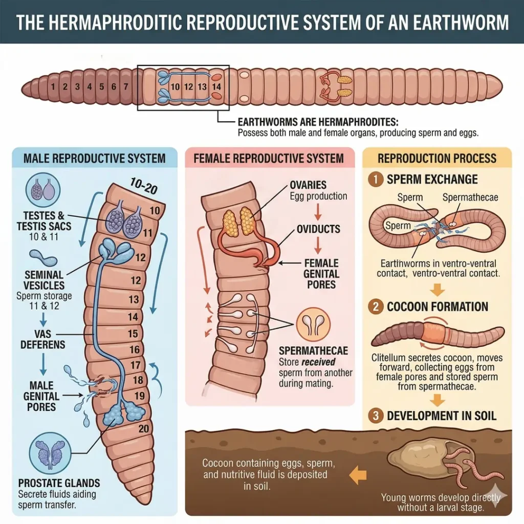 Reproductive System of an Earthworm
