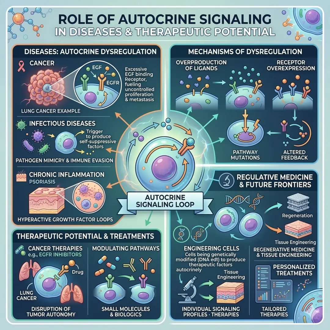 Role of Autocrine Signaling in Diseases and Therapeutic Potential