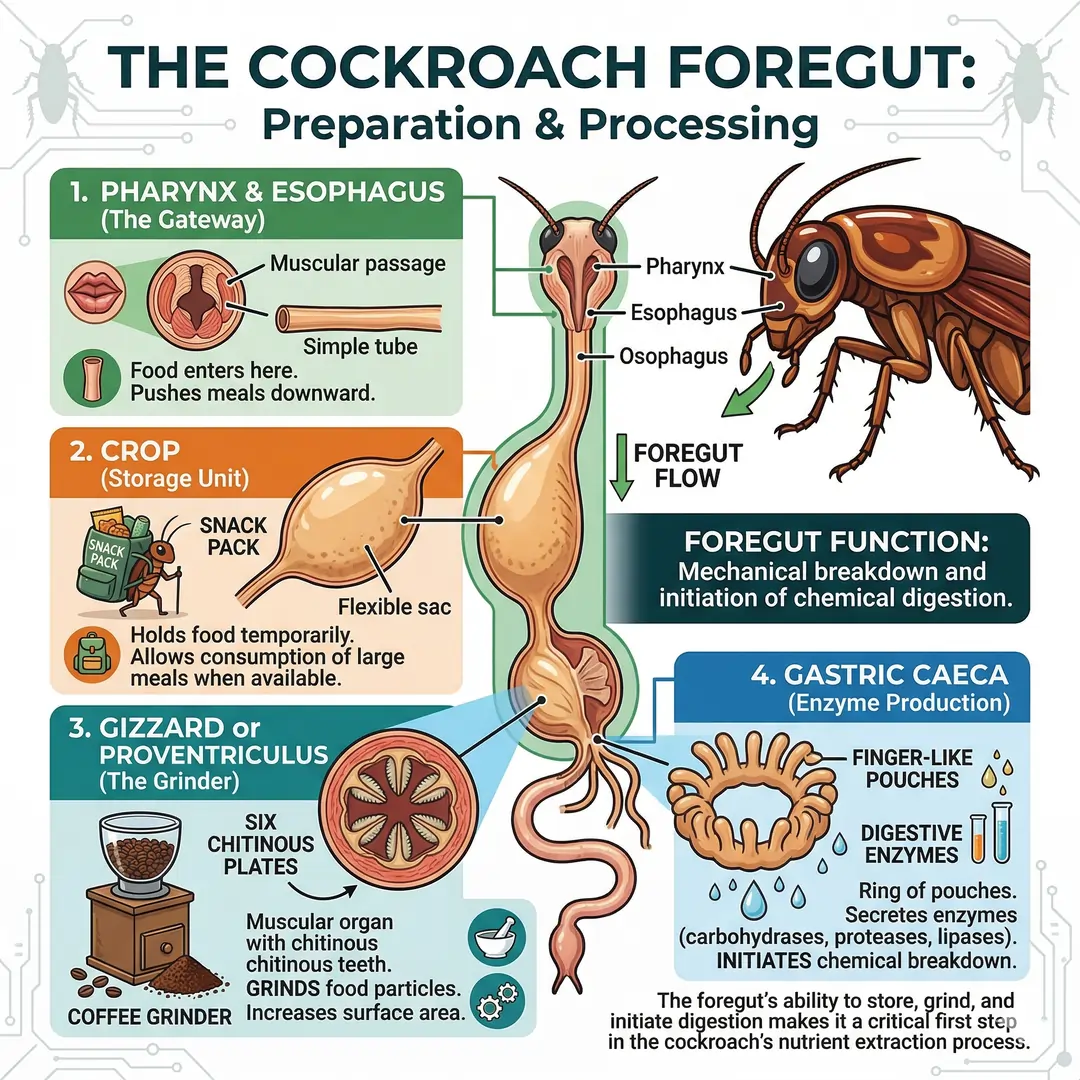 The Cockroach Foregut