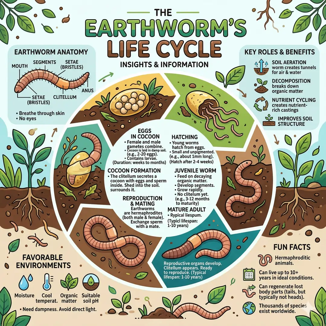 The Earthworm’s Life Cycle The Earthworm’s Life Cycle