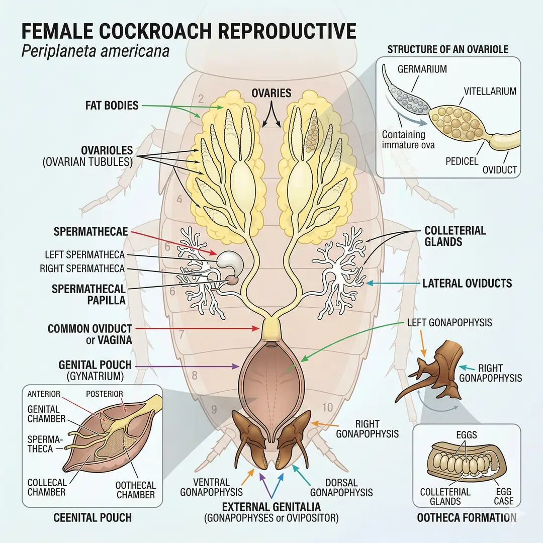 The Female Reproductive System of a Cockroach