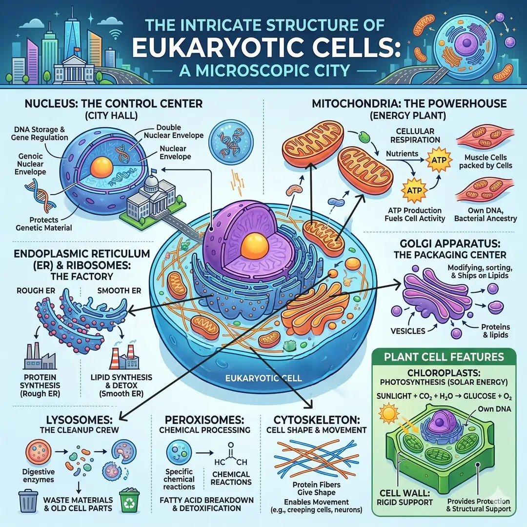 The Intricate Structure of Eukaryotic Cell