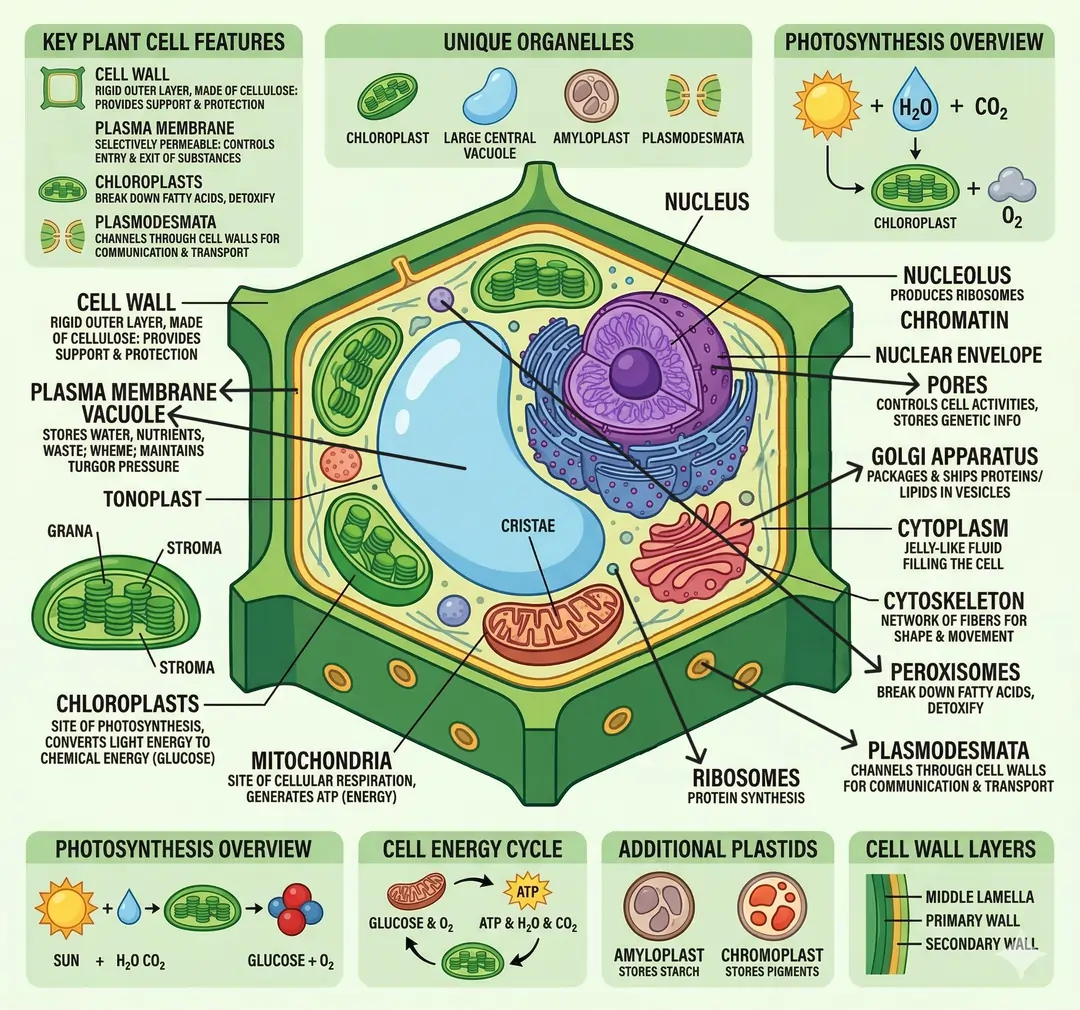 The Intricate Structure of Eukaryotic Plant Cell