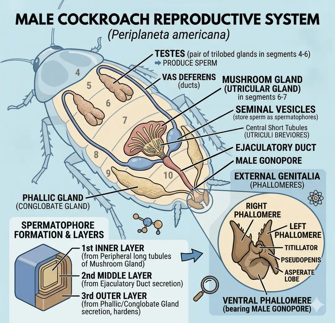 The Male Reproductive System of a Cockroach