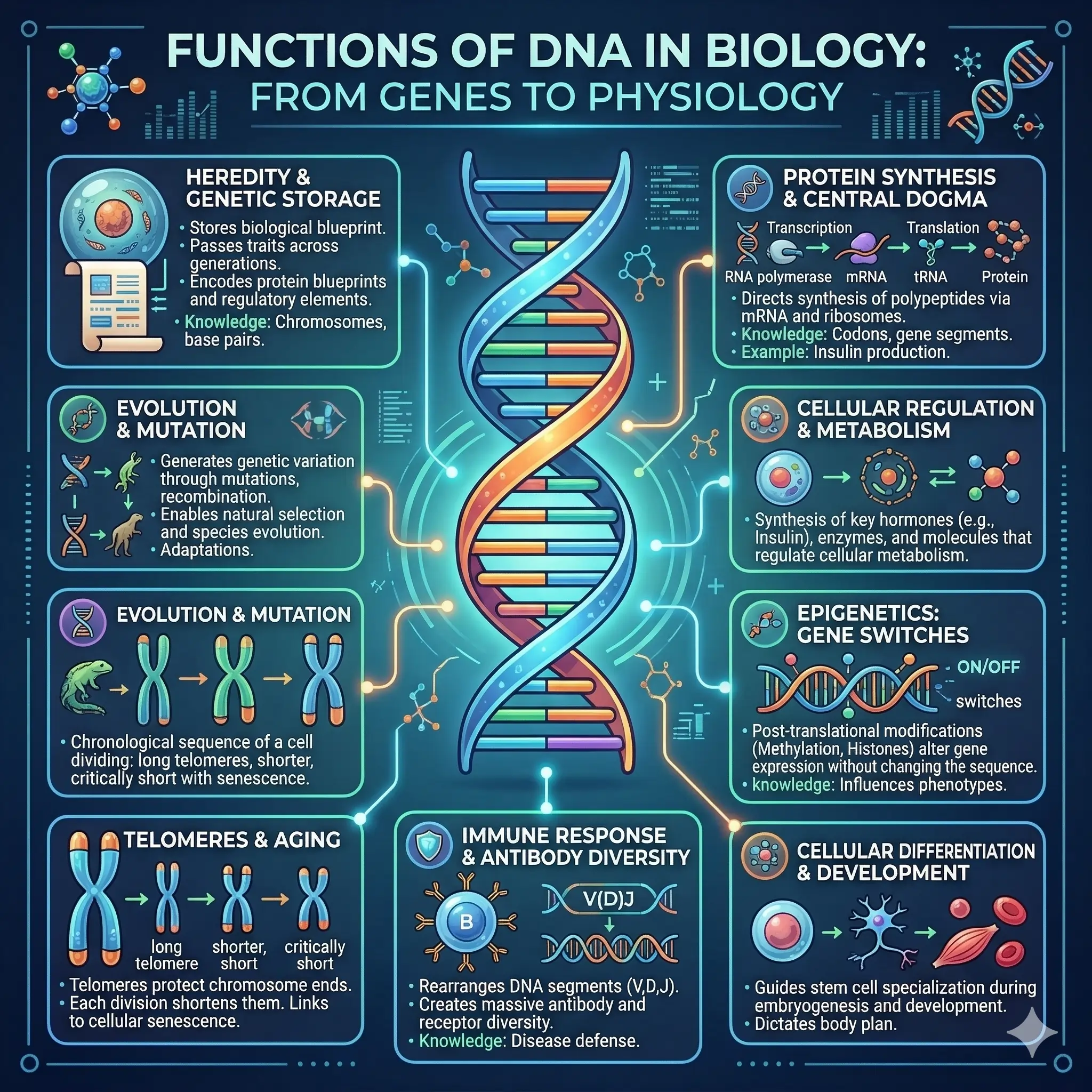 The Functions of DNA in Biology. The Multifaceted Functions of DNA in Biology