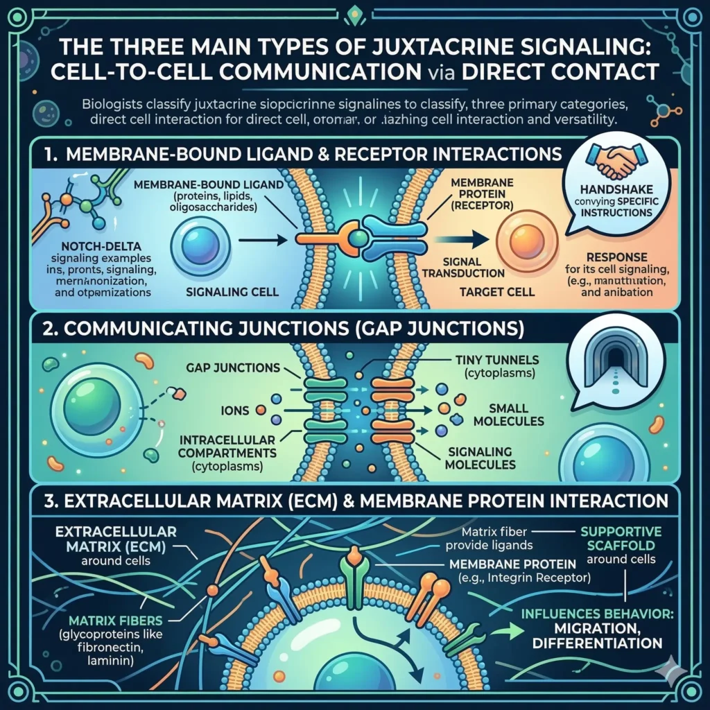 The Three Main Types of Juxtacrine Signaling The Three Main Types of Juxtacrine Signaling