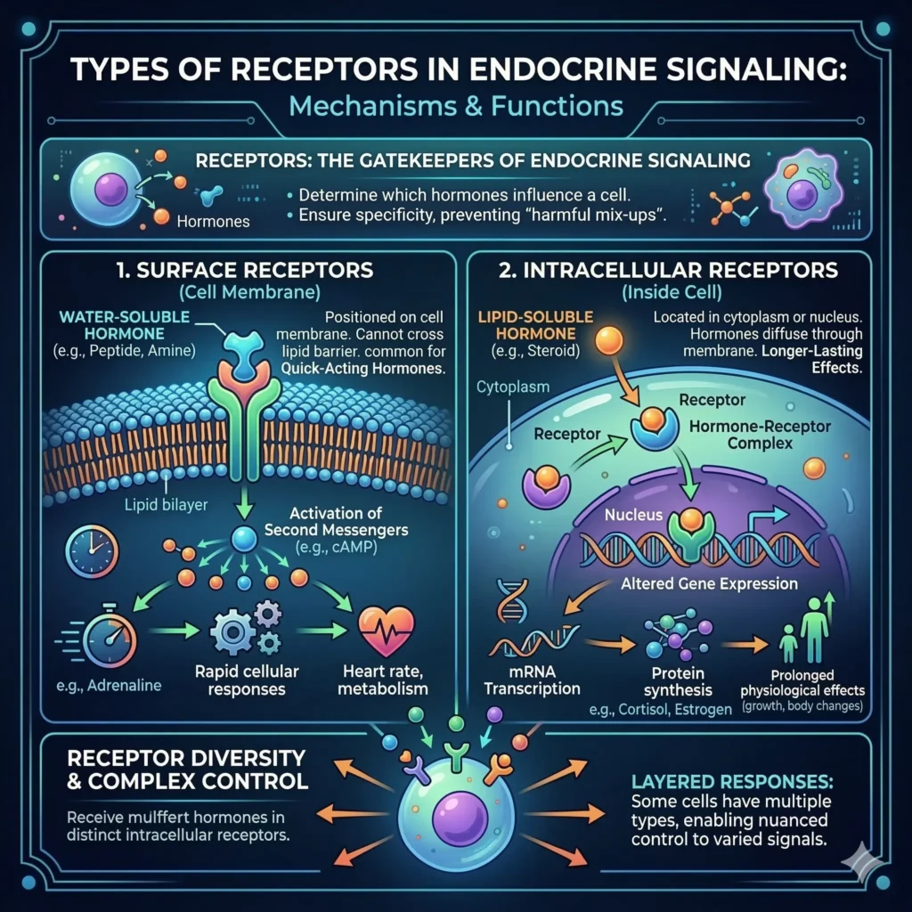 Types of Receptors in Endocrine Signaling