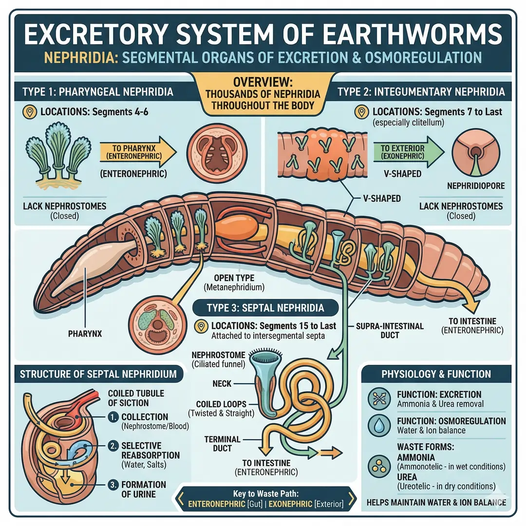 The Excretory System of Earthworms