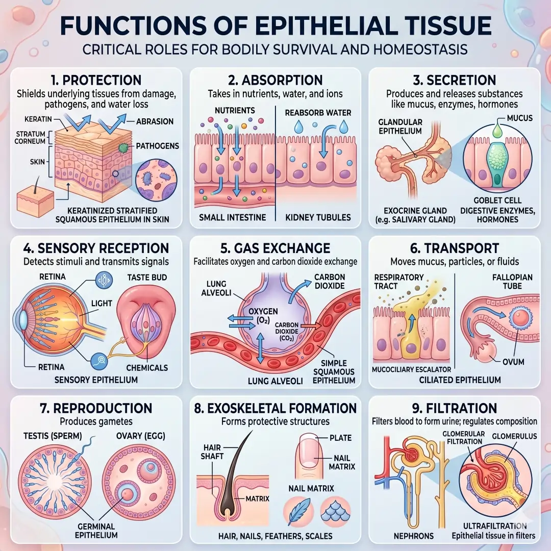Functions of Epithelial Tissue