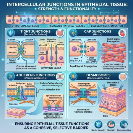 Intercellular Junctions in Epithelial Tissue