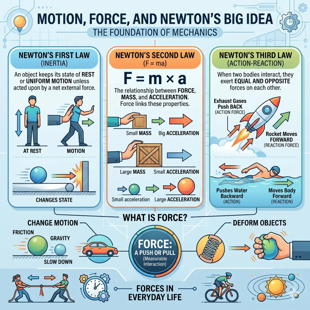 Motion, Force, and Newton’s Big Idea Motion, Force, and Newton’s Big Idea