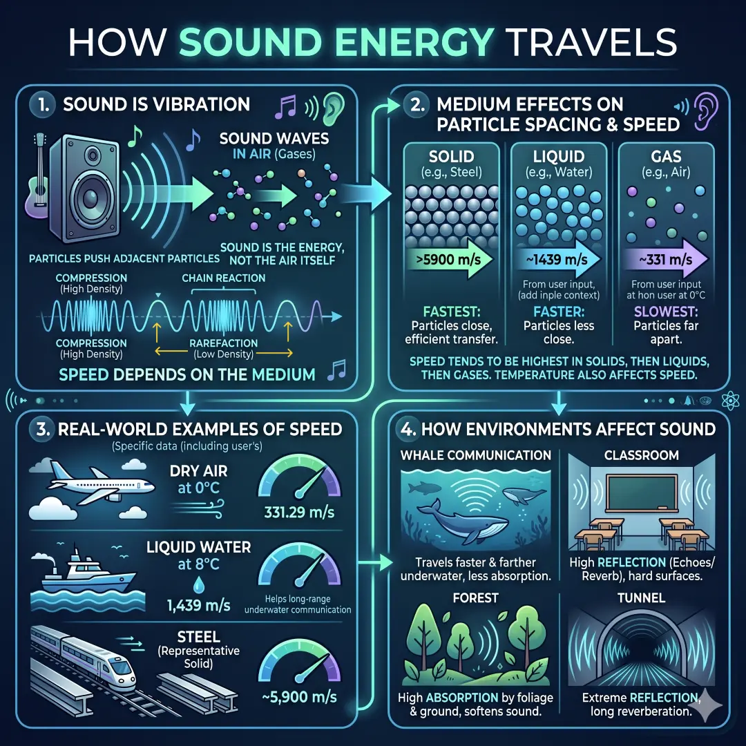 How Sound Energy Travels