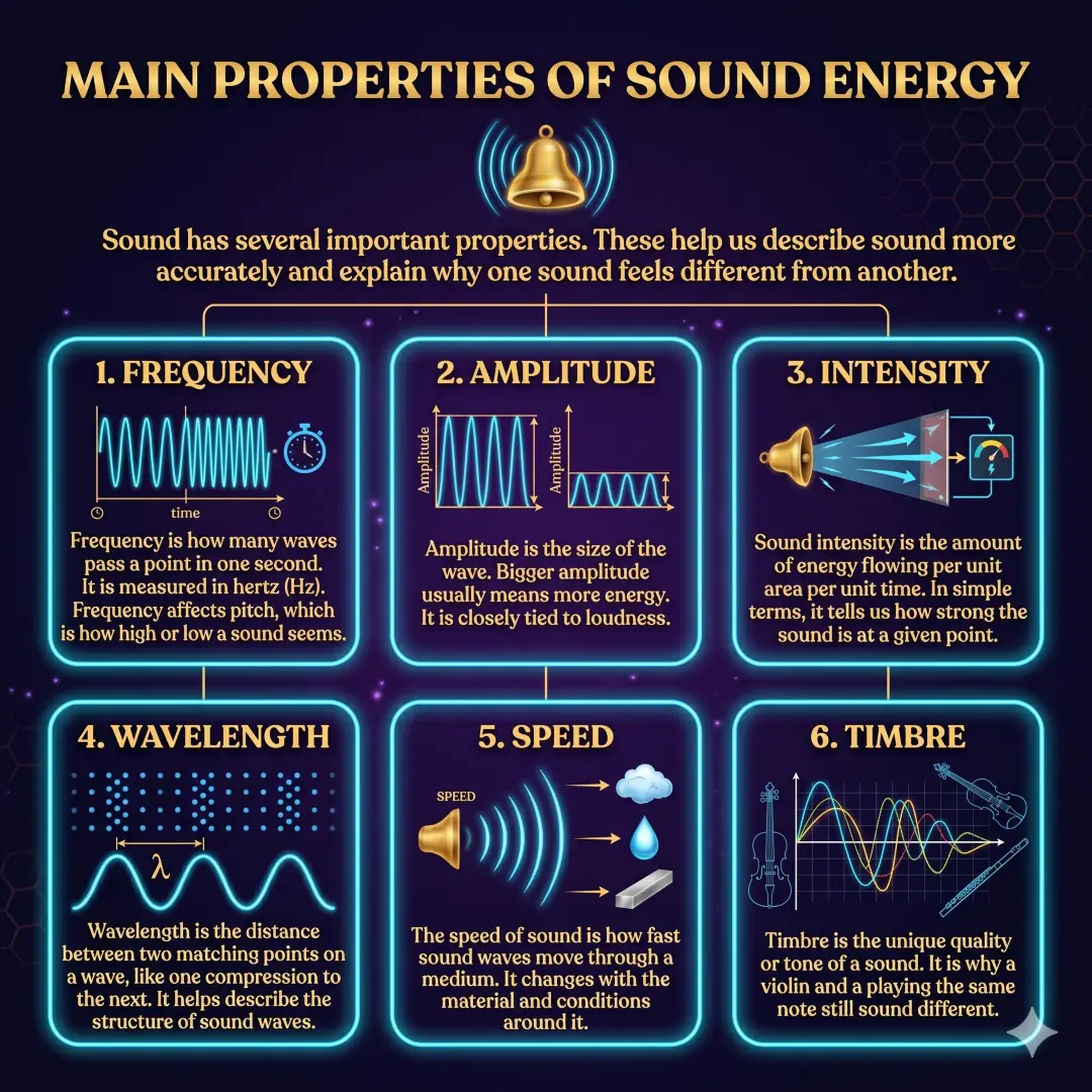 Main Properties of Sound Energy