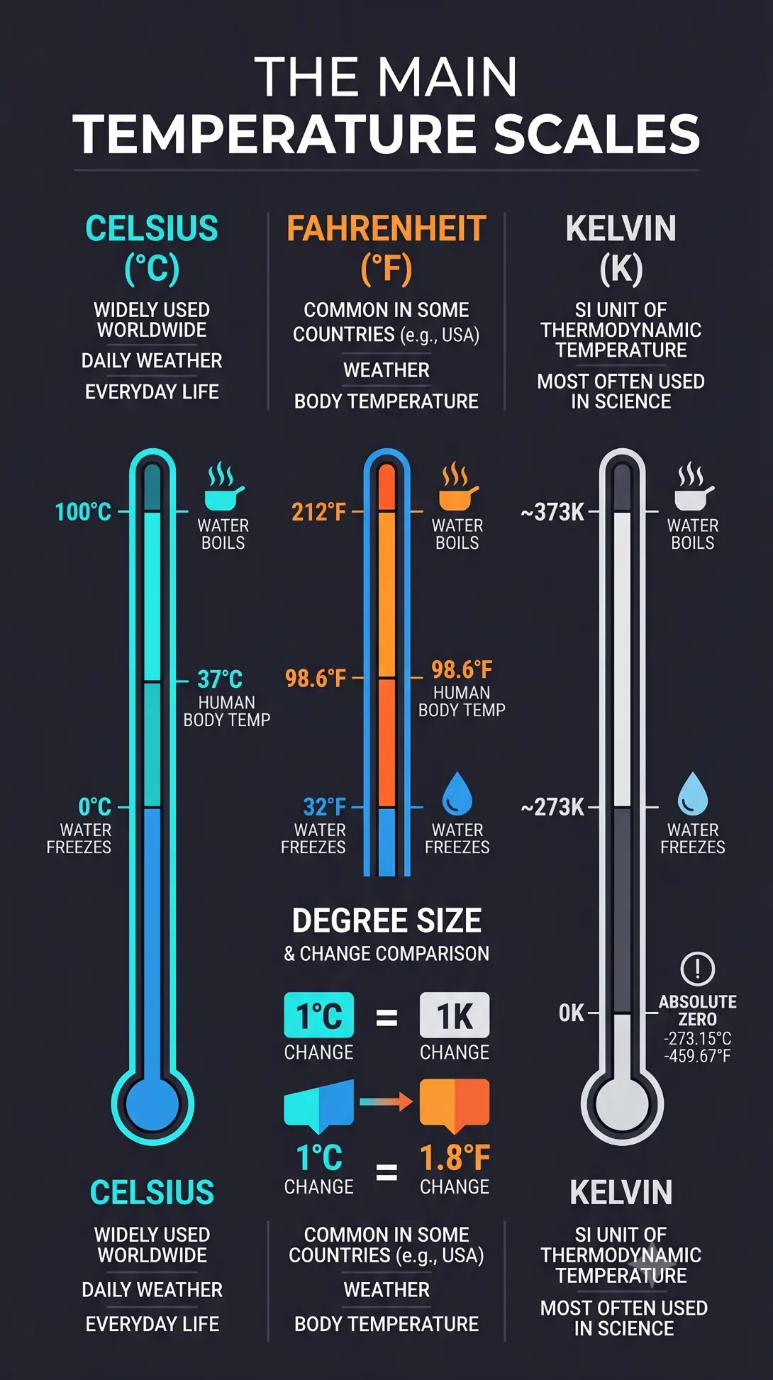The Main Temperature Scales