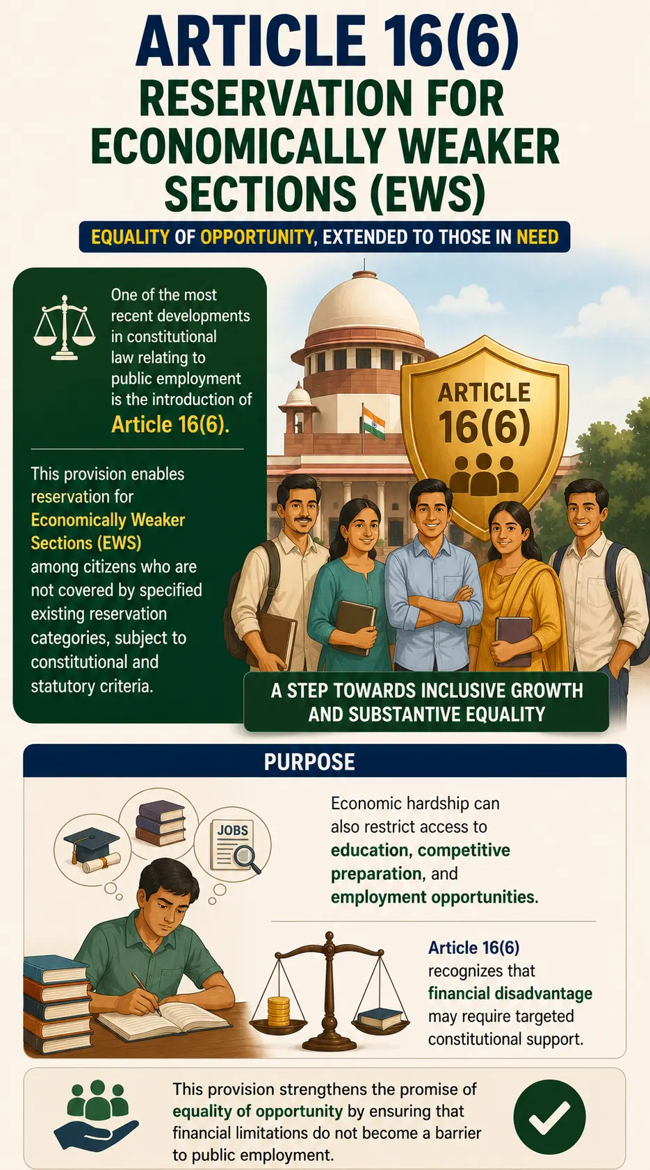 Article 16(6) Reservation for Economically Weaker Sections (EWS).