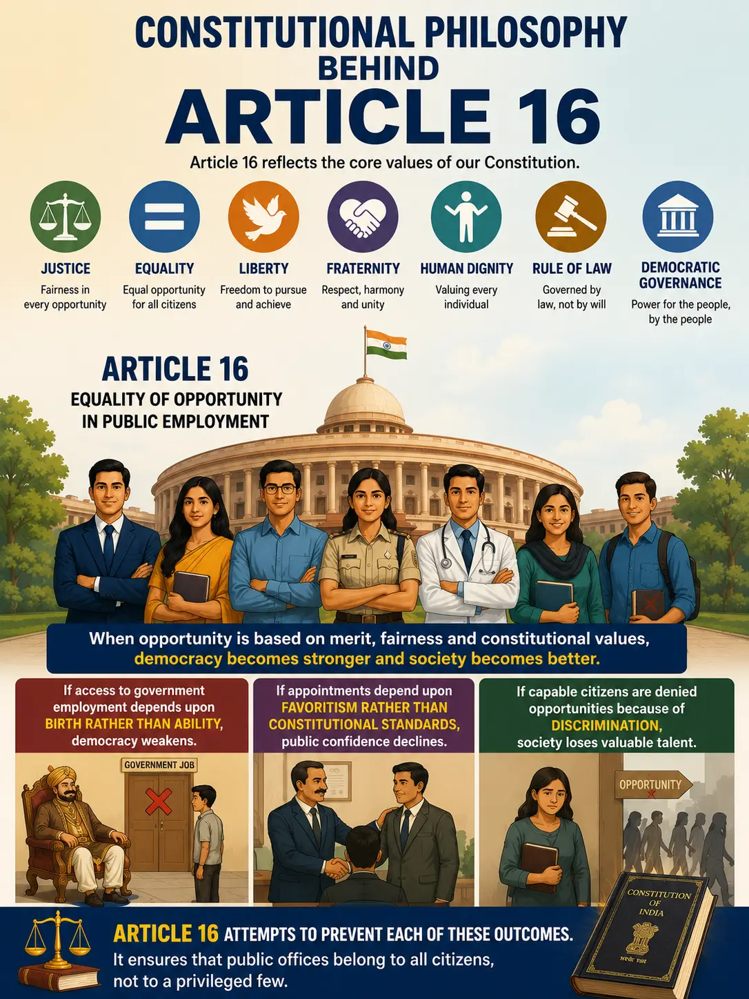 Constitutional Philosophy Behind Article 16