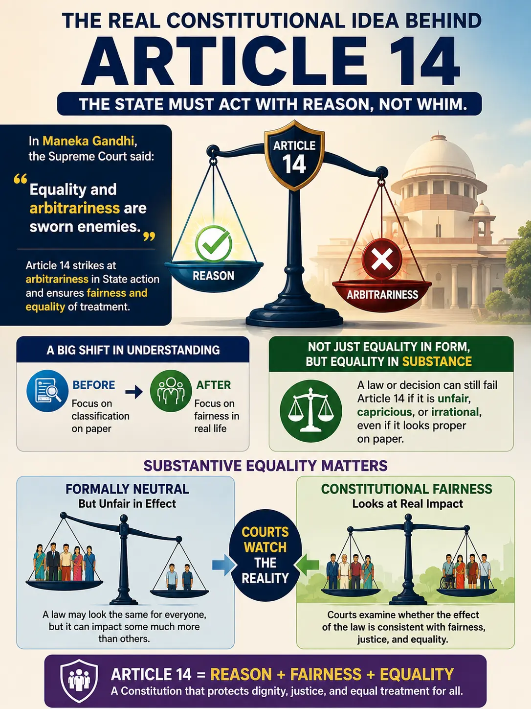 The real constitutional idea behind Article 14. The real constitutional idea behind Article 14