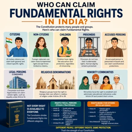 Who can claim Fundamental Rights in India?