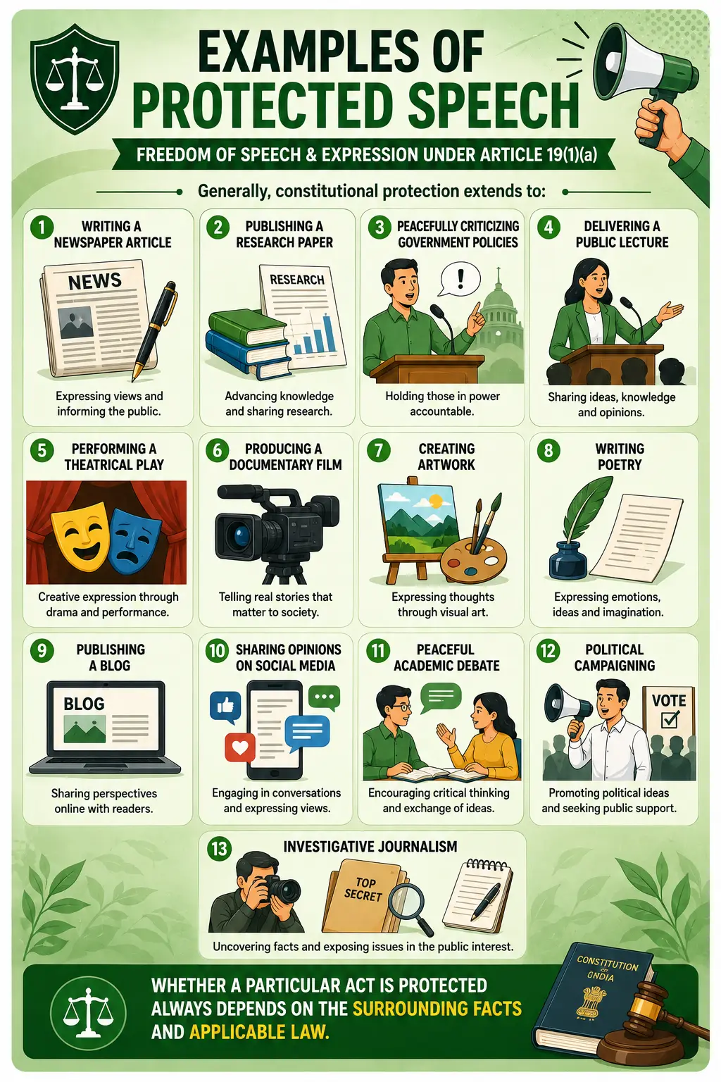Examples of Protected Speech. Examples of Protected Speech.