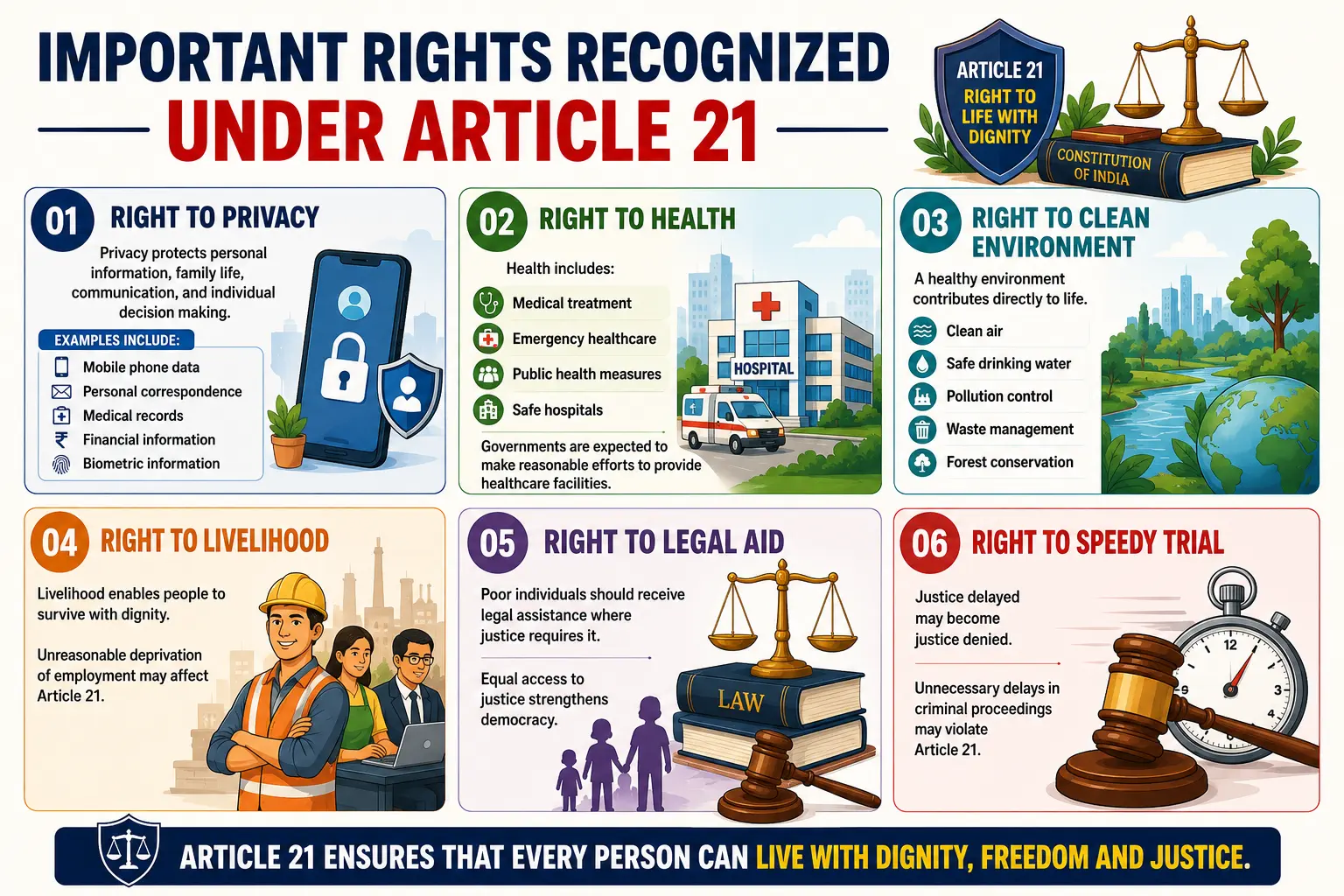 Important Rights Recognized Under Article 21. Important Rights Recognized Under Article 21